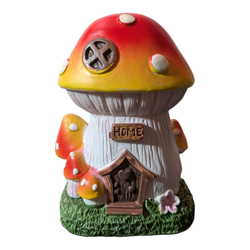 Fairy House:  5" Mushroom Wonderland Mystical Fantasy Decor Home / Garden New